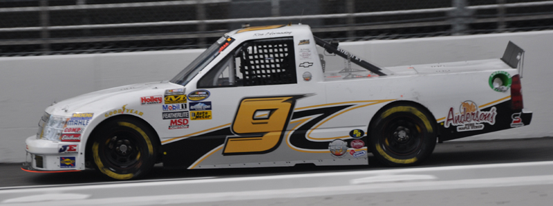 Anderson's Maple Syrup as an associate sponsor on the 09 JDM Silverado at Martinsville in 2012